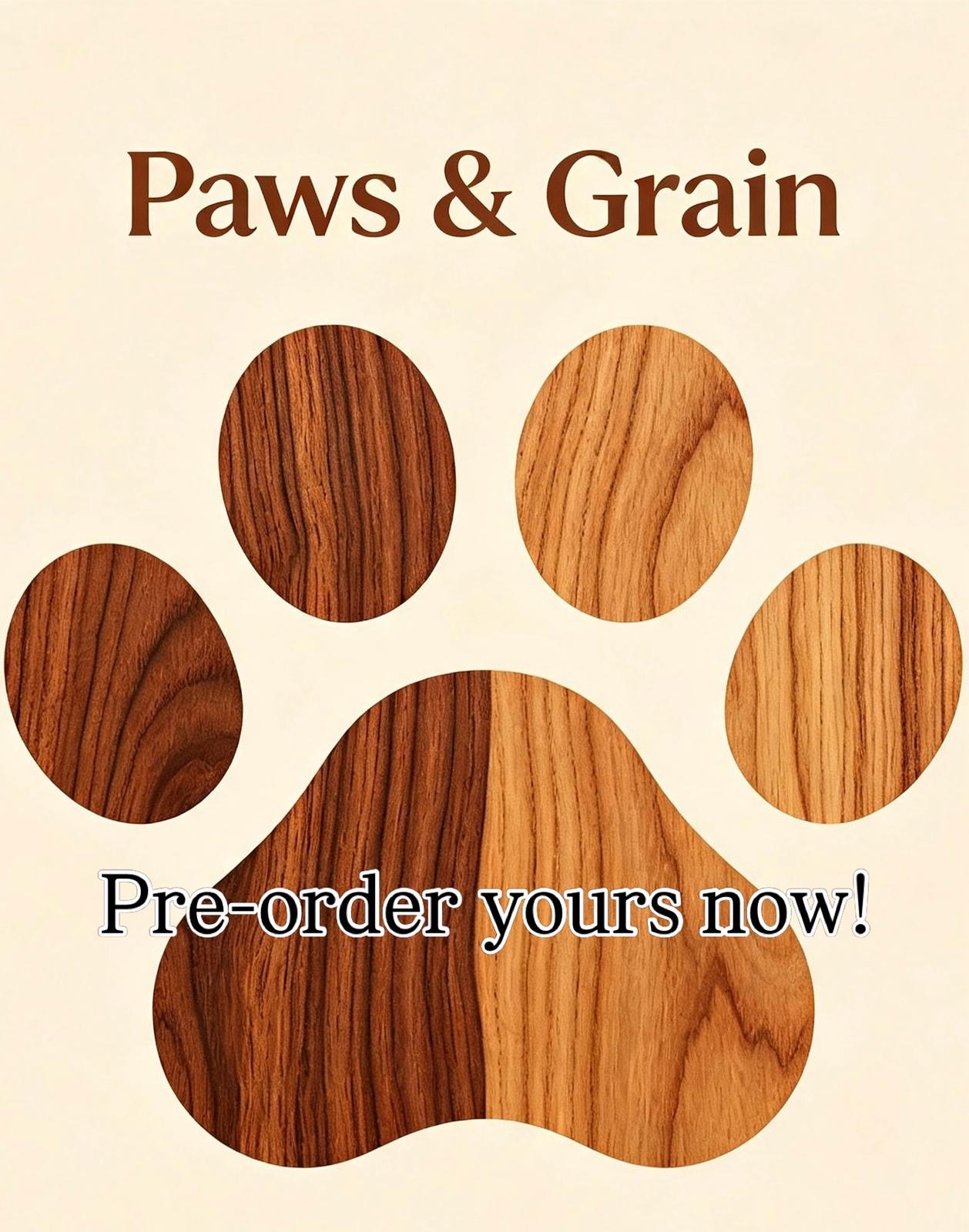 Personalised wooden pet bed by Paws and Grain