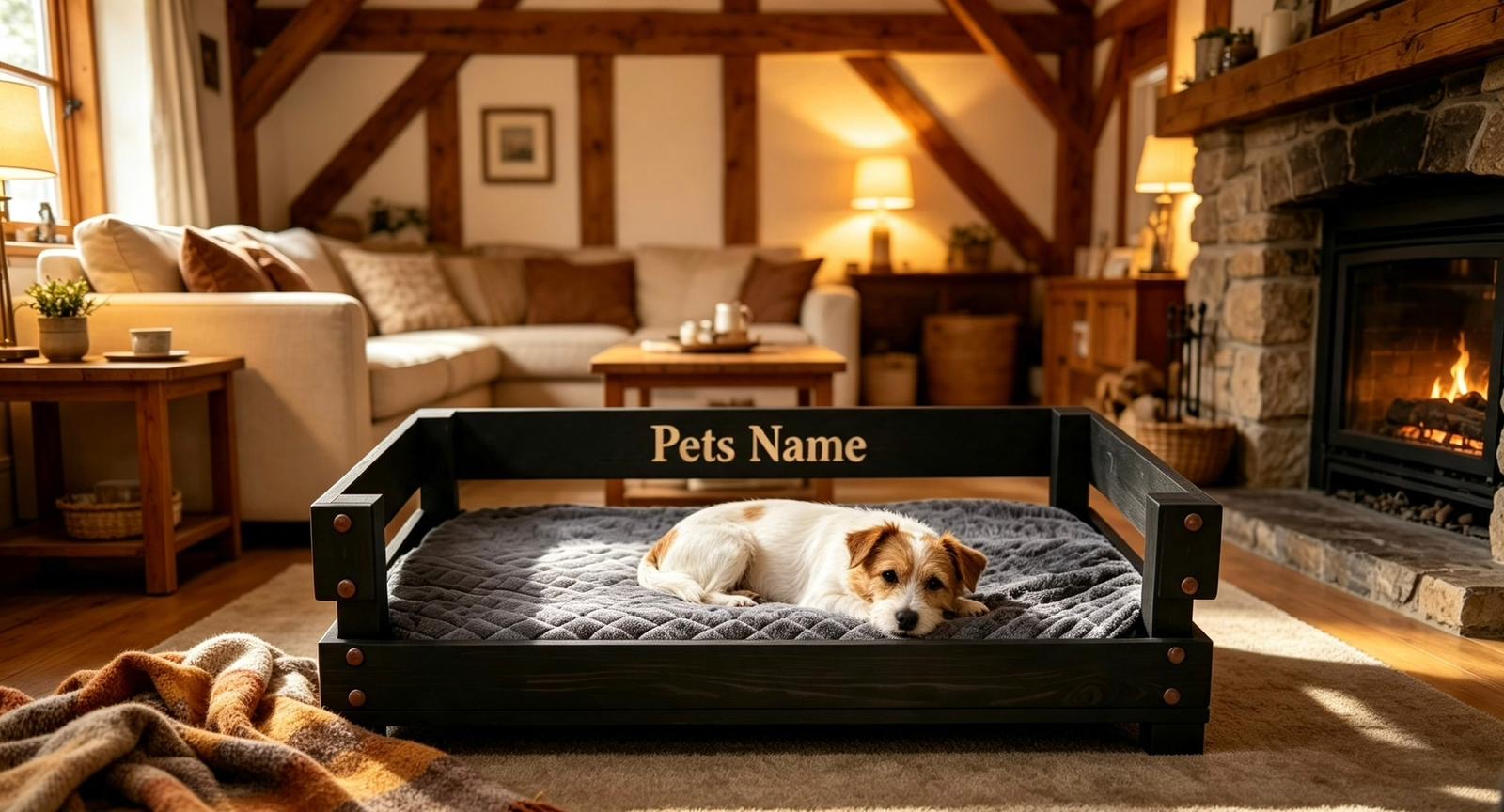 Bespoke wooden pet bed
