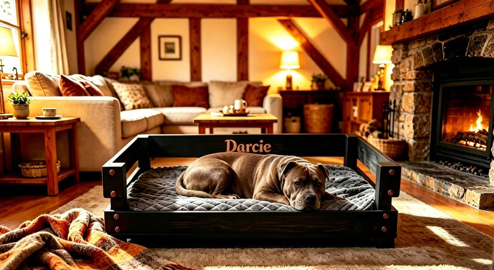 Large handmade personalised pet bed